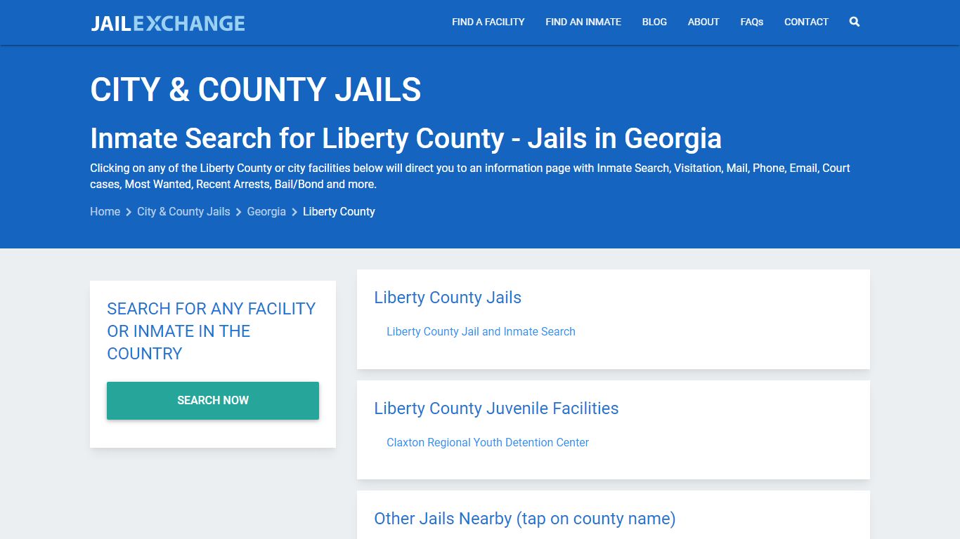 Inmate Search for Liberty County | Jails in Georgia - Jail Exchange