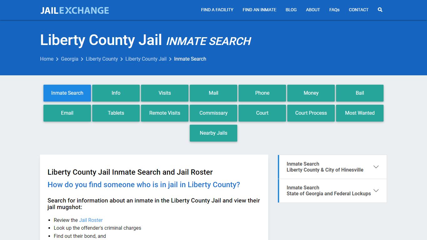Inmate Search: Roster & Mugshots - Liberty County Jail, GA