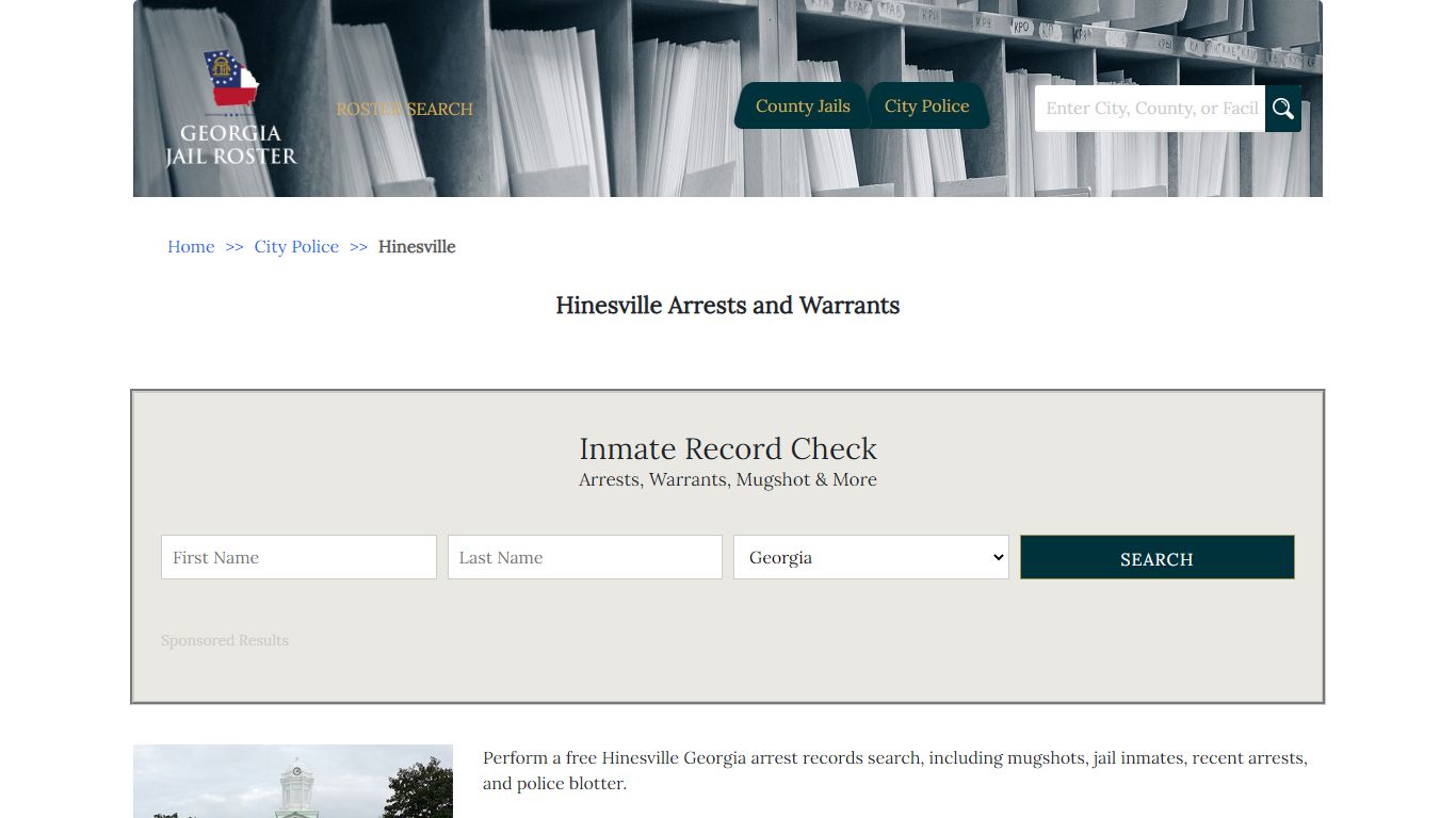 Hinesville Arrests and Warrants | Georgia Jail Inmate Search